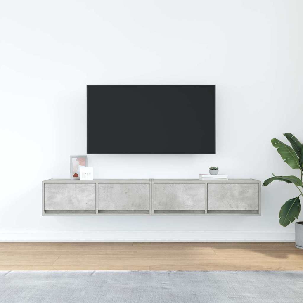 Tv-Seinäkaapit 2 Kpl 80X31X25,5 Cm Tekninen Puu