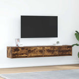 Tv-Seinäkaappi 2 Kpl 80X31X25,5 Cm Tekninen Puu