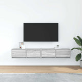 Tv-Seinäkaapit 2 Kpl 80X31X25,5 Cm Tekninen Puu