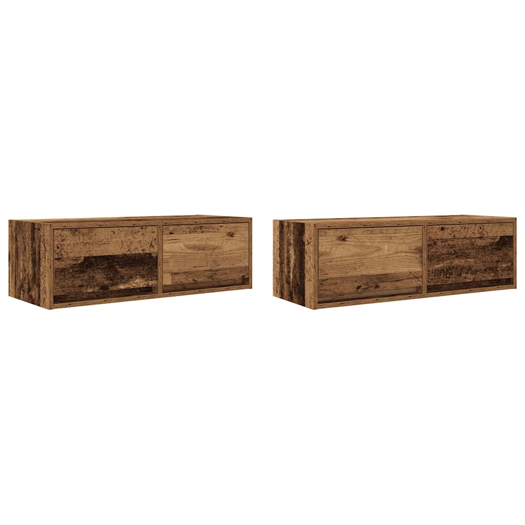 Tv Kaapit 2 Kpl 80X31X25,5 Cm Suunniteltu Puu