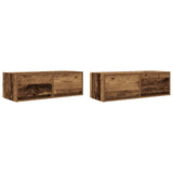 Tv Kaapit 2 Kpl 80X31X25,5 Cm Suunniteltu Puu