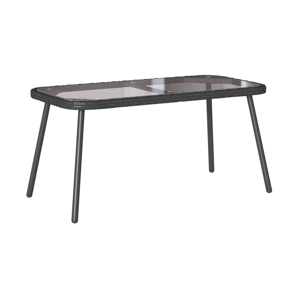 Sohvapöytä Ruskea Ja Musta 90 X 45 X 43 Cm Polyrottinki