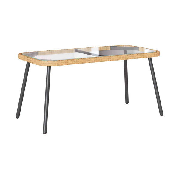 Sohvapöytä Ruskea Ja Musta 90 X 45 X 43 Cm Polyrottinki