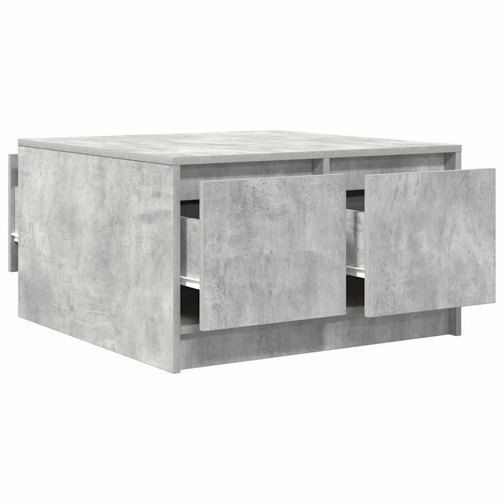 Sohvapöytä Laatikoilla Betonin Harmaa 70,5X70X40 Cm