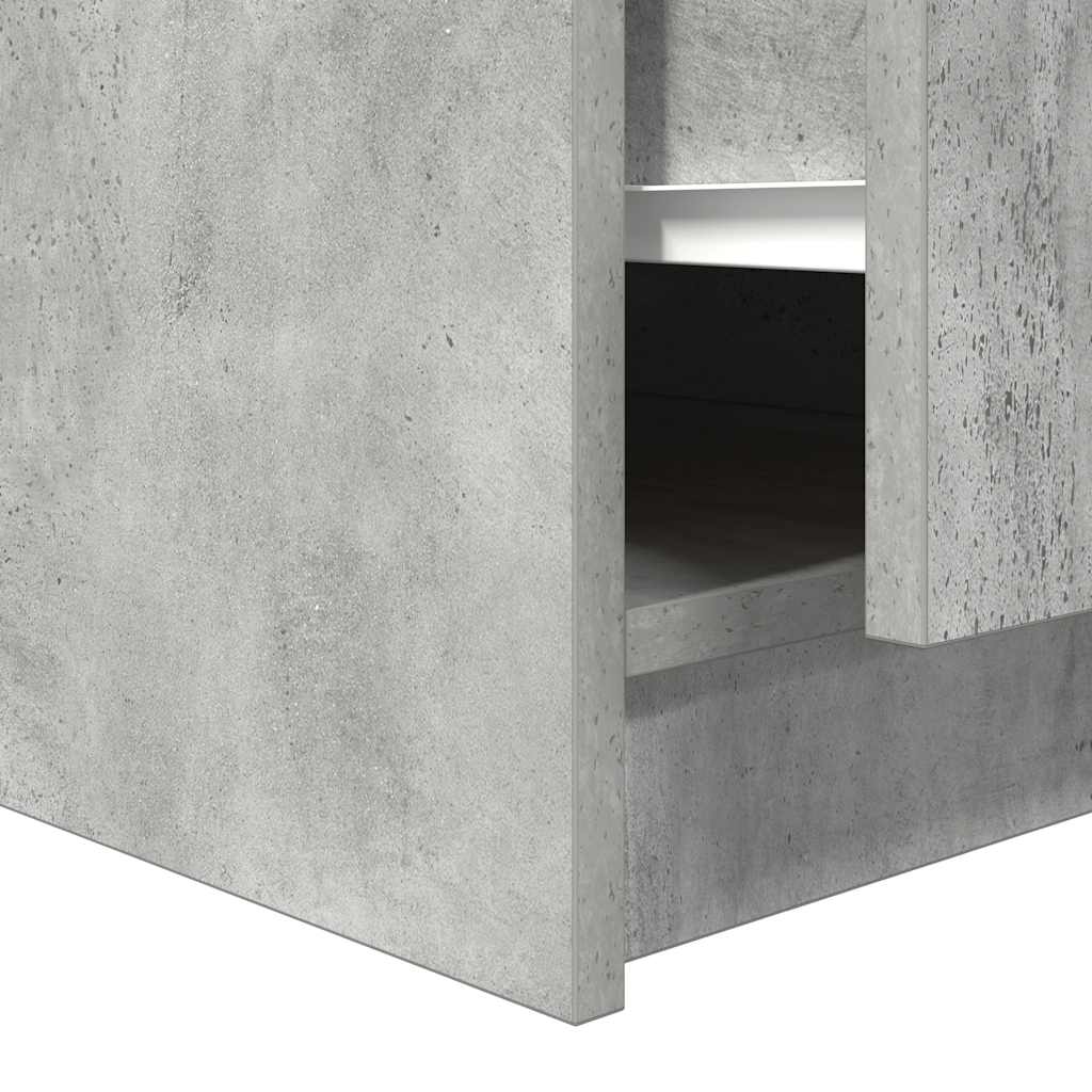 Sohvapöytä Laatikoilla Betonin Harmaa 70,5X70X40 Cm