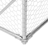 Ulkokoirahäkki Katoksella 3X2X1,9 M Galvanoitu Teräs