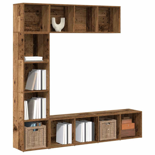 Kirjahylly 12 Tasoa 3 Kpl 36 X 30 X 143 Cm Tekninen Puu