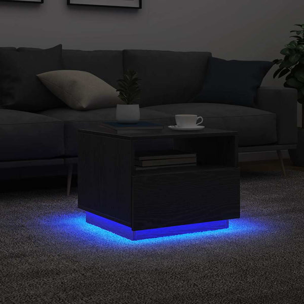 Sohvapöytä Led-Valoilla 90X49X40 Cm