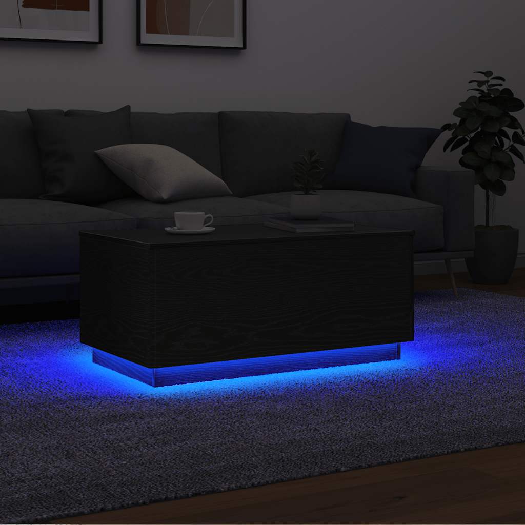 Sohvapöytä Led-Valoilla 90X49X40 Cm