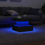 Sohvapöytä Led-Valoilla 50X50X40 Cm