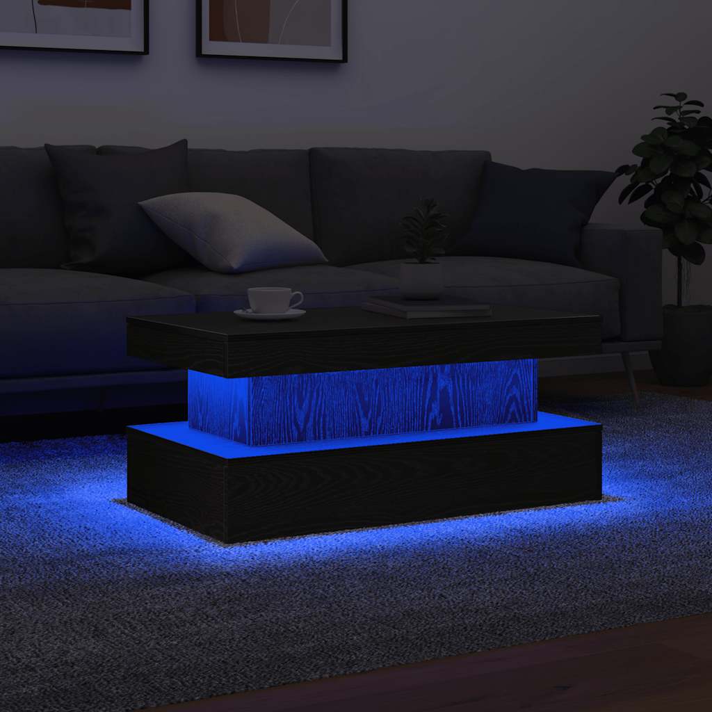 Sohvapöytä Led-Valoilla 50X50X40 Cm