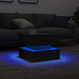 Sohvapöytä Led-Valoilla 50X50X40 Cm