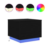 Sohvapöytä Led-Valoilla 50X50X40 Cm