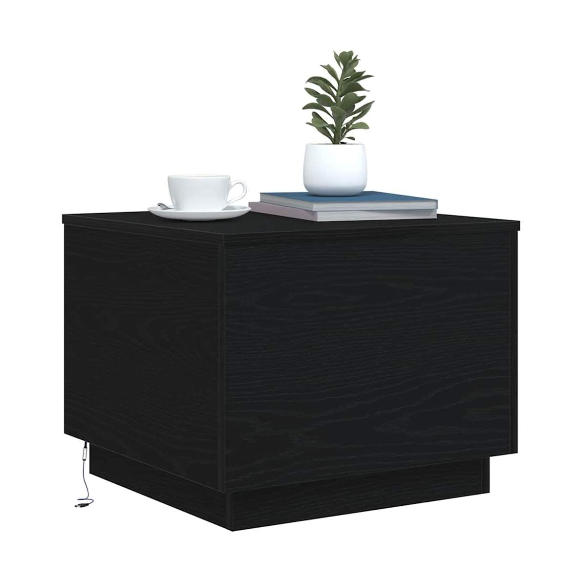 Sohvapöytä Led-Valoilla 50X50X40 Cm