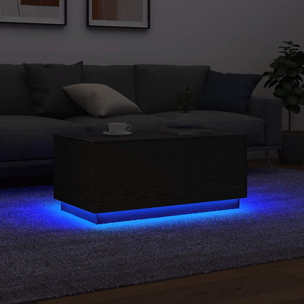 Sohvapöytä Led-Valoilla 50X50X40 Cm