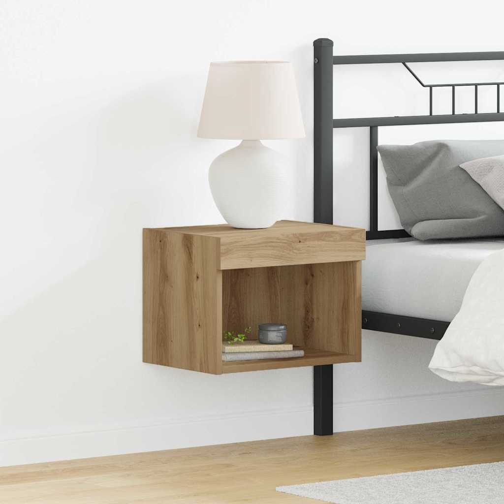 Yöpöytä Led-Valoilla Seinäkiinnitettävä