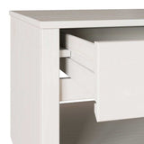 Sohvapöytä Drammen Valkoinen 99 X 55 X 45 Cm Massiivinen Mänty