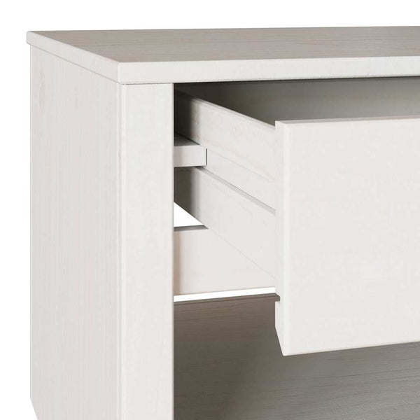 Sohvapöytä Drammen Valkoinen 99 X 55 X 45 Cm Massiivinen Mänty