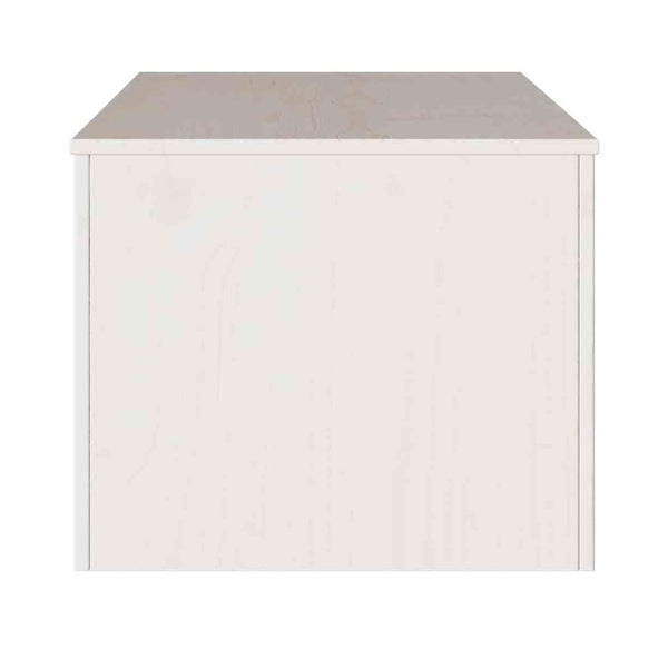 Sohvapöytä Drammen Valkoinen 99 X 55 X 45 Cm Massiivinen Mänty