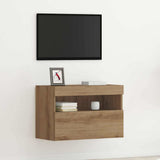 Tv-Seinäkaapit Led-Valoilla 2 Kpl 60X30X40 Cm