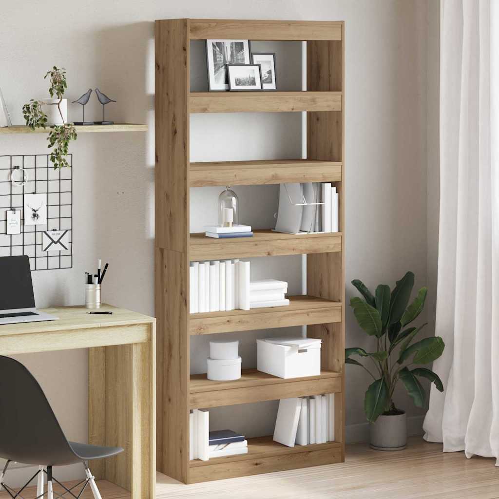 Kirjahylly 6 Tasoa 80 X 30 X 198 Cm Tekninen Puu .