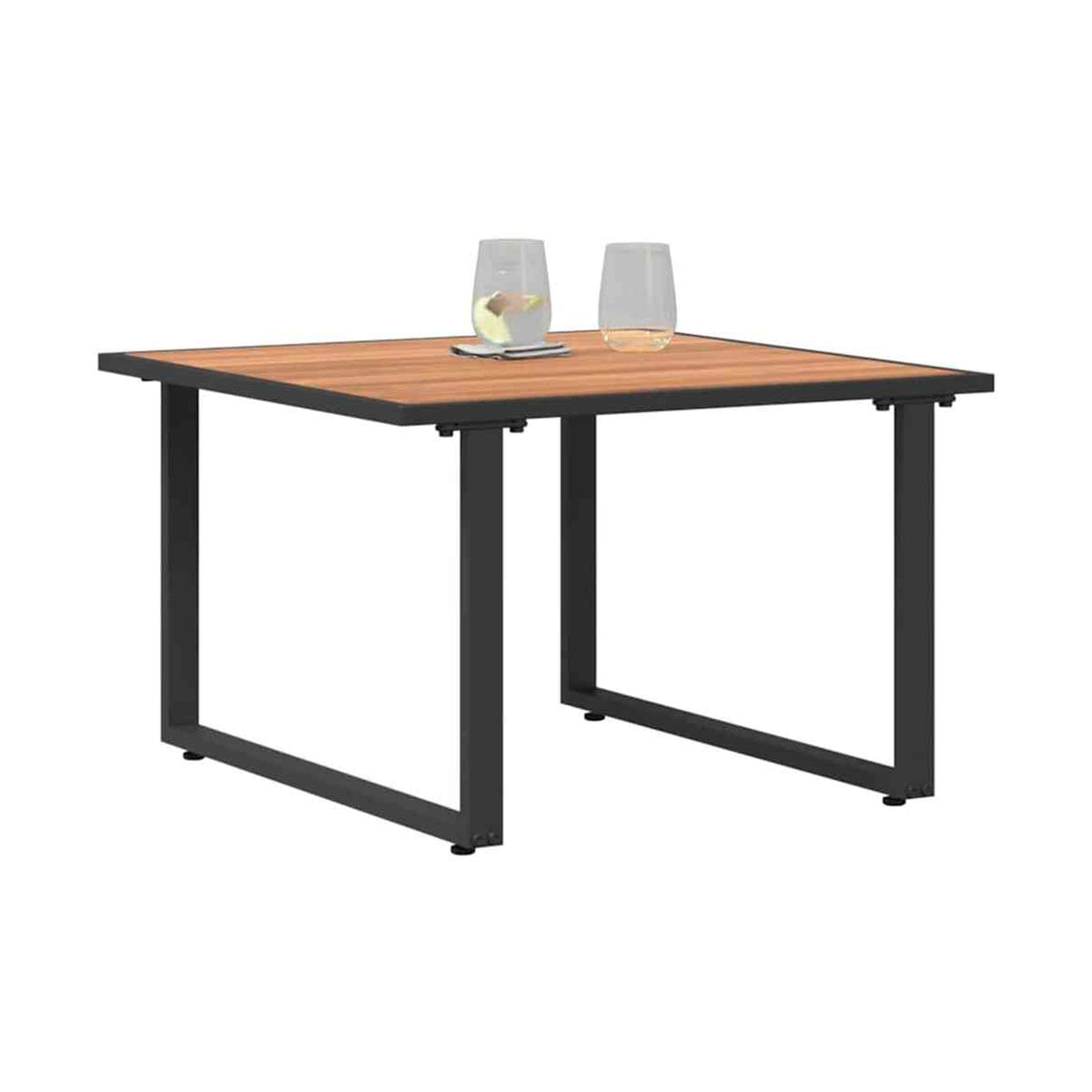 Sohvapöytä Musta Ja Ruskea 55 X 55 X 35 Cm Jauhemaalattu Teräs