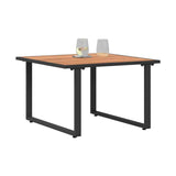 Sohvapöytä Musta Ja Ruskea 55 X 55 X 35 Cm Jauhemaalattu Teräs