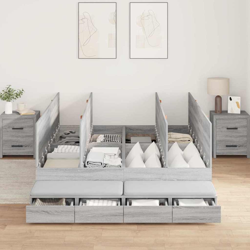 Säilytystilallinen Sängynrunko Ovella 160 Cm
