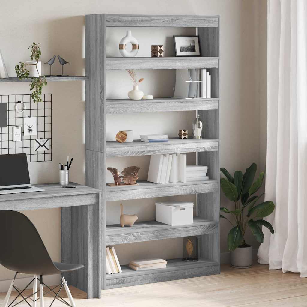 Kirjahylly 6 Tasoa 100 X 30 X 198 Cm Tekninen Puu