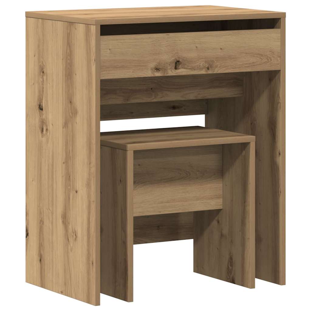 Meikkipöytä 2 Kpl 60 X 40 X 75 Cm Tekninen Puu