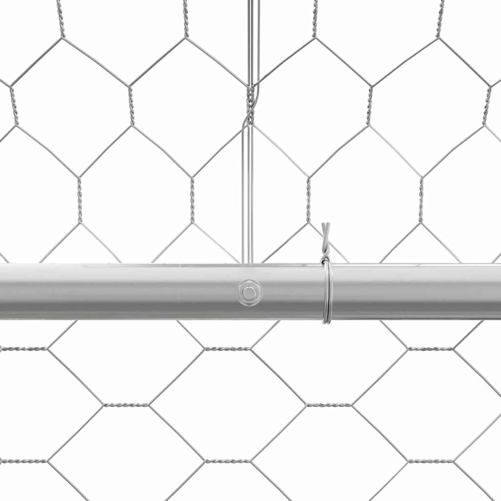Koirankoppi Säilytystilassa Hopea 2 X 2 X 2 M Galvanoitu Teräs