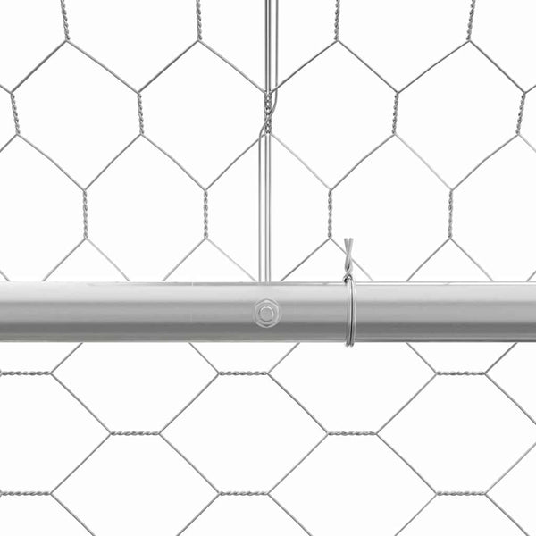Koirankoppi Säilytystilassa Hopea 2 X 2 X 2 M Galvanoitu Teräs