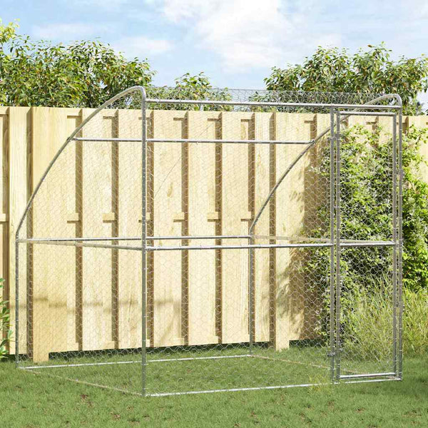 Koirankoppi Säilytystilassa Hopea 2 X 2 X 2 M Galvanoitu Teräs