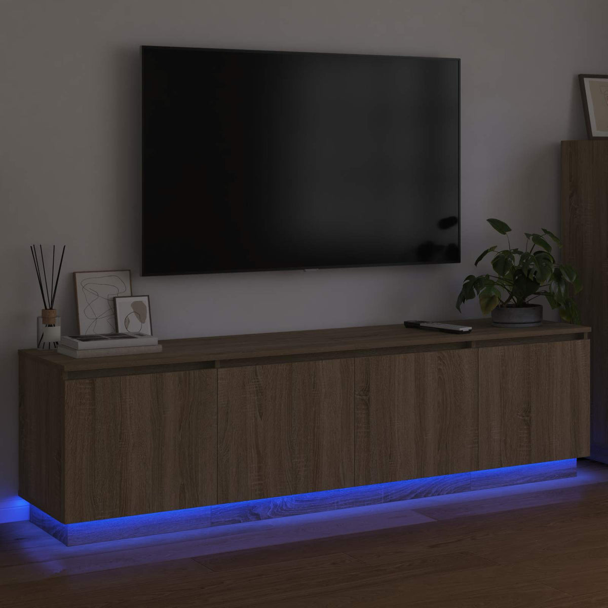 Tv-Kaappi 180 X 38 X 49 Cm Sonoman Tammi Tekninen Puu