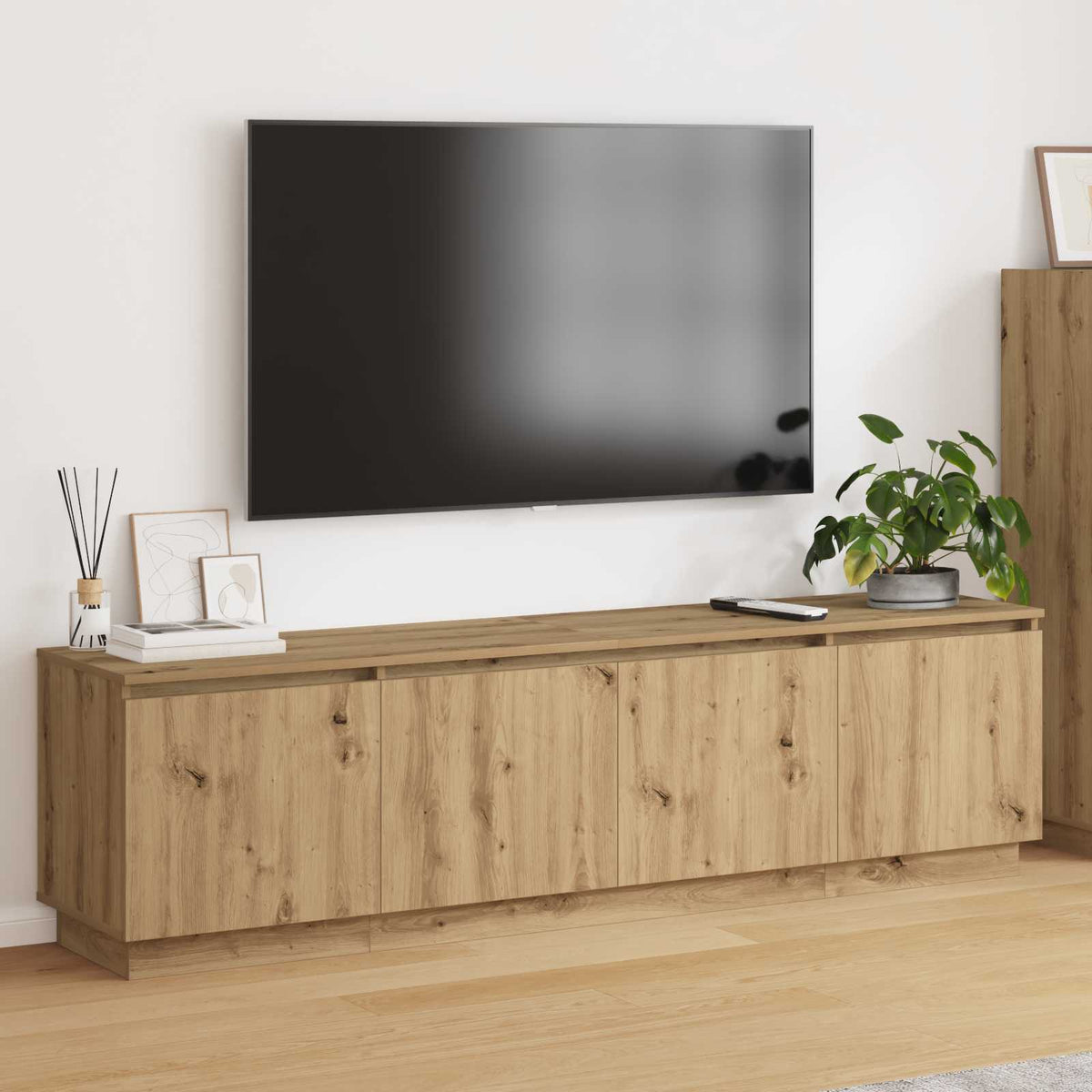 Tv-Kaappi 180 X 38 X 49 Cm Sonoman Tammi Tekninen Puu