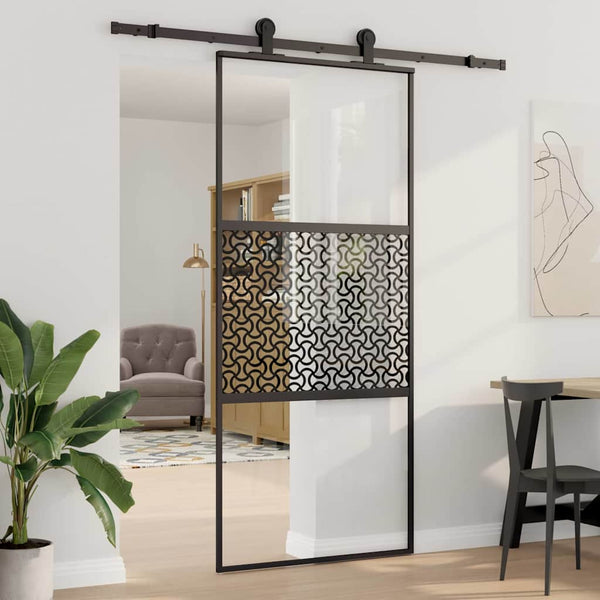Lasiovi 90 X 2 X 205 Cm Alumiini Musta