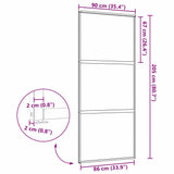 Lasiovi 90 X 2 X 205 Cm Alumiini Musta