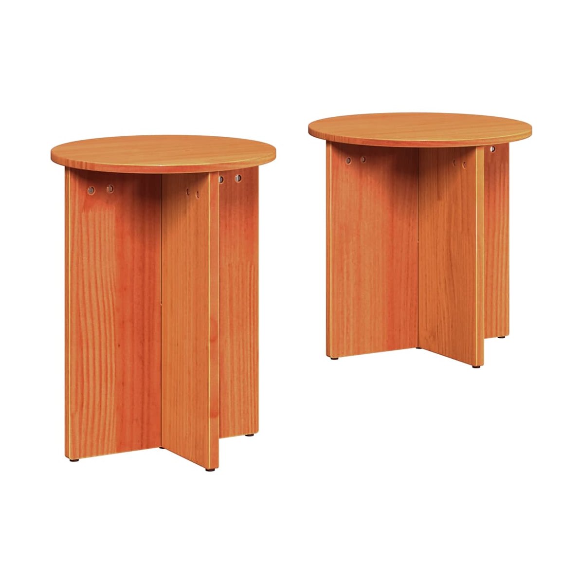Sohvapöytä 2 Kpl Vaha Ruskea 41.5 X 41.5 X 46 Cm