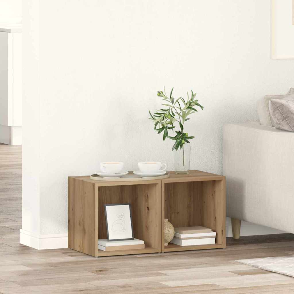 Tv-Tasosetti 2 Kpl Artisan Tammi Tekninen Puu