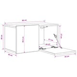 Tv-Tasosetti 2 Kpl Ruskea Tekninen Puu