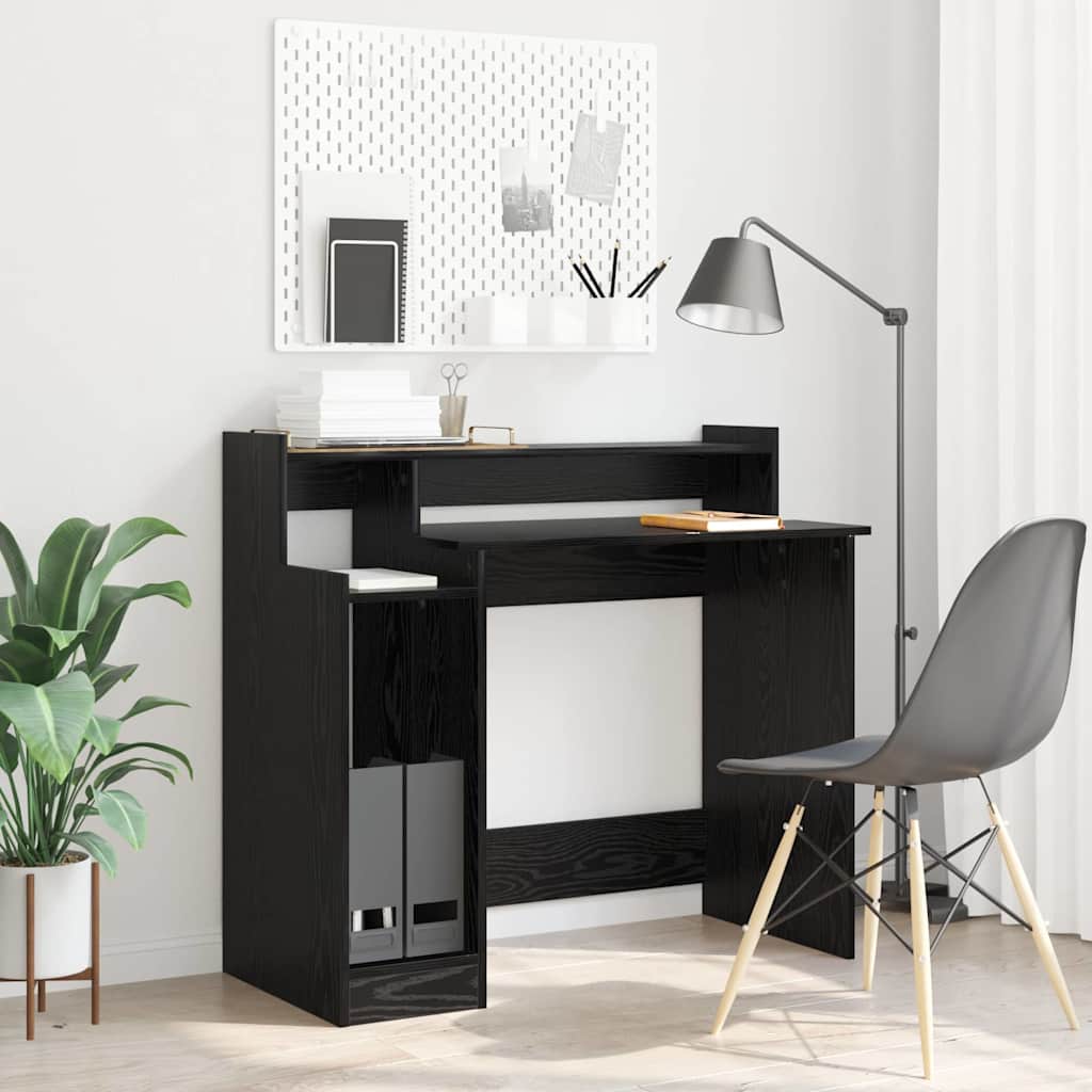 Työpöytä Led-Valoilla 97X45X90 Cm Tekninen Puu