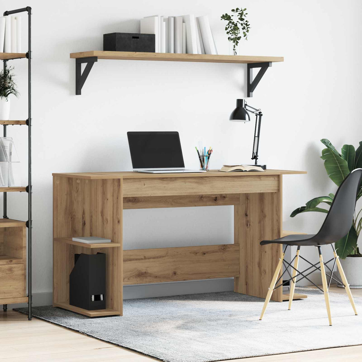 Työpöytä Sonoma-Tammi 140X50X75 Cm Tekninen Puu