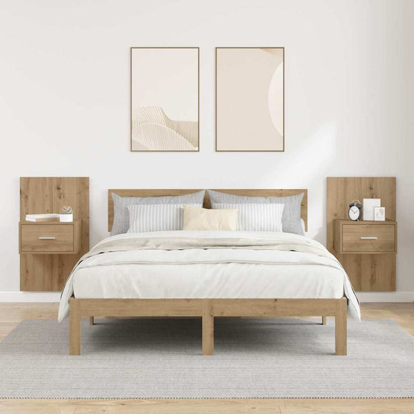 Yöpöytäkaappi 2 Kpl Artisan Tammi 50 X 32,5 X 80Cm Tekninen Puu
