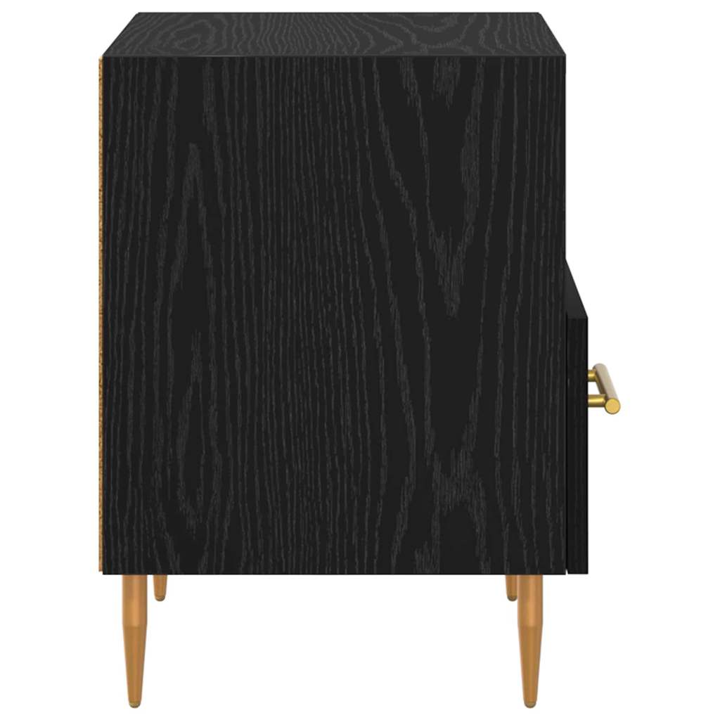 Yöpöytä 2 Kpl Musta 40 X 35 X 47,5 Cm Tekninen Puu