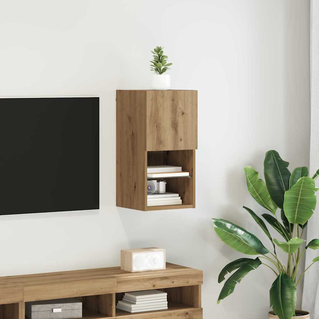 Tv-Kaapit Led-Valoilla 2 Kpl 30,5X30X102 Cm