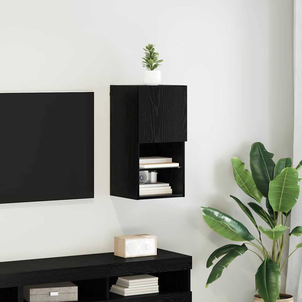Tv-Kaapit Led-Valoilla 2 Kpl 30,5X30X102 Cm