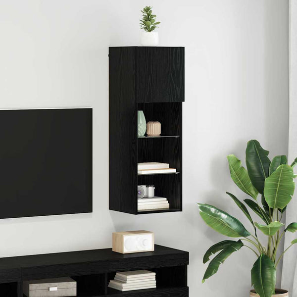Tv-Kaapit Led-Valoilla 2 Kpl 30,5X30X102 Cm