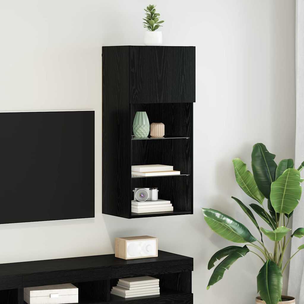 Tv-Kaapit Led-Valoilla 2 Kpl 30,5X30X102 Cm