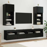 Tv-Kaapit Led-Valoilla 2 Kpl 30,5X30X102 Cm