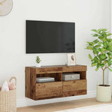 Tv-Seinäkaapit Led-Valoilla 2 Kpl 60X30X40 Cm